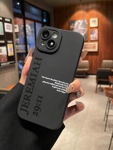 耶利米书 29:11 圣经经文亮面印花黑色手机壳，上帝耶和华基督教酷炫手机壳，送给女朋友/男朋友的生日礼物，基督教礼物，防震时尚哑光软TPU材质手机壳，手机保护套，兼容三星手机 - 彩色 - 查看 3