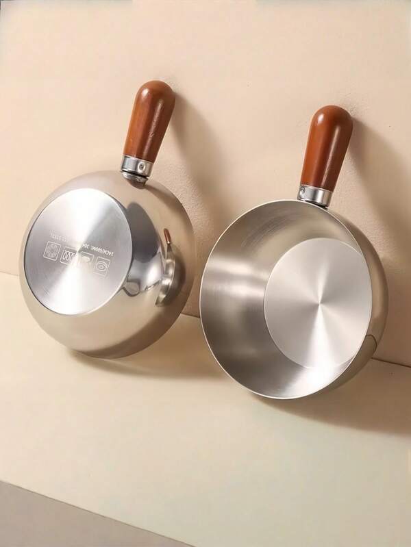 قطعة واحدة من قدر الطعام ذو المقبض الفردي من الفولاذ المقاوم للصدأ - قدر الحليب صغير السعة الكبيرة، قدر متعدد الوظائف، مقاوم للحروق والسقوط، مقاوم للحرارة العالية، يمكن استخدامه على المواقد الغازية والموقد الحثي، مناسب للاستخدام المنزلي والخارجي، للنودلز الفورية، أواني الإفطار، المقالي الصغيرة، أوعية الأرز، معكرونة الرامن، أوعية التتبيل، أدوات المطبخ، صلصات الطهي