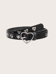 1 件女士腰带配迷你心形腰包，朋克风格时尚腰包，配有可拆卸皮革肩带，用于装饰背带万圣节情人节情人节夏季、学校秋季、秋季、万圣节