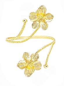 女士花卉装饰优雅手镯，适合日常场合 - 6PC-6 - 查看 3