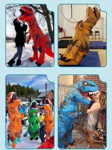 成人霸王龙充气服恐龙表演服装摄影表演服装适合身高150-190CM男女通用 - 彩色 - 查看 8