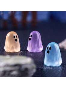 Creative Glow-In-The-Dark Mini Ghost DIY Kit: Miniature Halloween Decor, Desktop Ornament, Perfect For Festivals, Birthdays, And Halloween Gifts - Multicolor - View 7