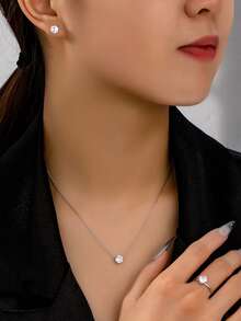 1 Bộ vòng cổ đá Zirconia thời trang nữ - Nhiều màu - Xem 2