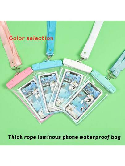 1 Stück universelle wasserdichte Handyhülle, transparente Trockentasche, essentiell für Outdoor-Sport, Kreuzfahrt, Urlaub, Strandreise, Kajak, 7,2 Zoll Strandtasche, Schwimmschutz für den Strand, 6 Farben erhältlich