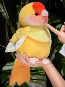 1 szt. Słodki ptak i papuga interaktywna pacynka ręczna, interaktywna pluszowa lalka ręczna prezent dla chłopców i dziewcząt