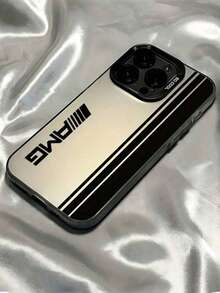 豪华AMG标志印花防摔TPU手机保护壳，黑色条纹设计，带吸震磨砂背壳，耐用全包硬质保护套，兼容和Galaxy手机（17 Pro Max/17/13/16 Pro Max，Galaxy S25/A56 5G/A55 5G/A36/A16），国际版，非国内版 - 彩色 - 查看 1