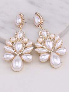 Hoa tai kẹp không xỏ khuyên, kẹp xích hợp kim đồng đính đá pha lê hàn thủ công nhiều hình dạng hình học nhiều màu sắc, thích hợp đeo hàng ngày - E1414Clip - Xem 5