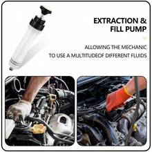 Fluid Extraction Filling Syringe Transfer Liquid Pump Oil Extractor Automotive - as pic - View 6