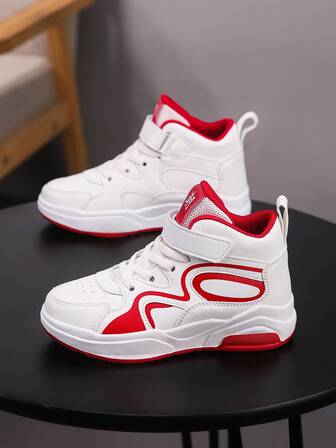 Children's High-Top Basketball Shoes, Non-Slip & Durable
