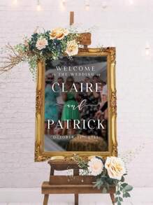 1 autocolant/decal personalizat pentru oglindă, pentru nuntă, întâlnire, ziua de naștere, aniversare, cadou DIY, lucrat manual, scris de mână, autocolant de nuntă, autocolant cadou. Autocolant holografic cu nume pentru pahar, cană, rolă, balon, autocolant caligrafic, nume de pahar, decor cutie cadou, autocolant personalizat cu text cu sclipici, potrivit pentru toate suprafețele netede, lucios, de unică folosință, ambianță caldă.