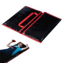 1 pieza Cama de mecánico plegable de lona impermeable 100x60 cm, colchón de trabajo portátil para reparaciones automotrices, resistente y fácil de limpiar, ideal para mecánicos, uso en talleres, garajes, reparaciones debajo del coche, cama de suelo cómoda y ligera con diseño compacto para fácil transporte y almacenamiento, accesorio profesional para mantenimiento - Negro - Ver 2