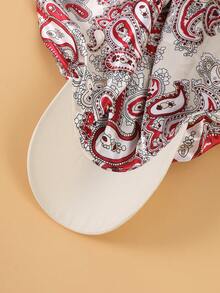 1条复古美式风格头巾，街头时尚佩斯利花纹和豹纹印花头巾，女士防晒头带 - 彩色 - 查看 9