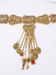 1 chiếc vòng cổ mặt tua rua hình học hợp kim phong cách Bohemian cổ điển, trang phục dự tiệc và làm quà tặng - Vòng cổ tua rua phóng đại - Xem 4