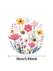 1set/4pcs/6pcs Spring Honeybee Flower Pattern Dialgae Mud Coaster Set, Mug Coaster, Coffee Coaster, Home And Restaurant Decoration For Many Occasions, Beautiful Birthday Or Holiday Gifts, Table Decoration, Home Decoration, Room Decoration, Home Decoration, Daily Decoration, Themed Party Decoration - Multicolor - View 4