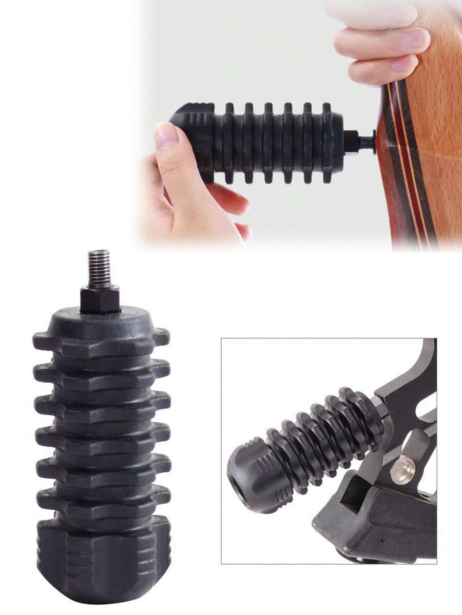 1 件户外狩猎射箭稳定器、黑色减震器、橡胶弓箭配件、平衡杆减震器，适用于复合弓和反曲弓 - 黑色 - 查看 1