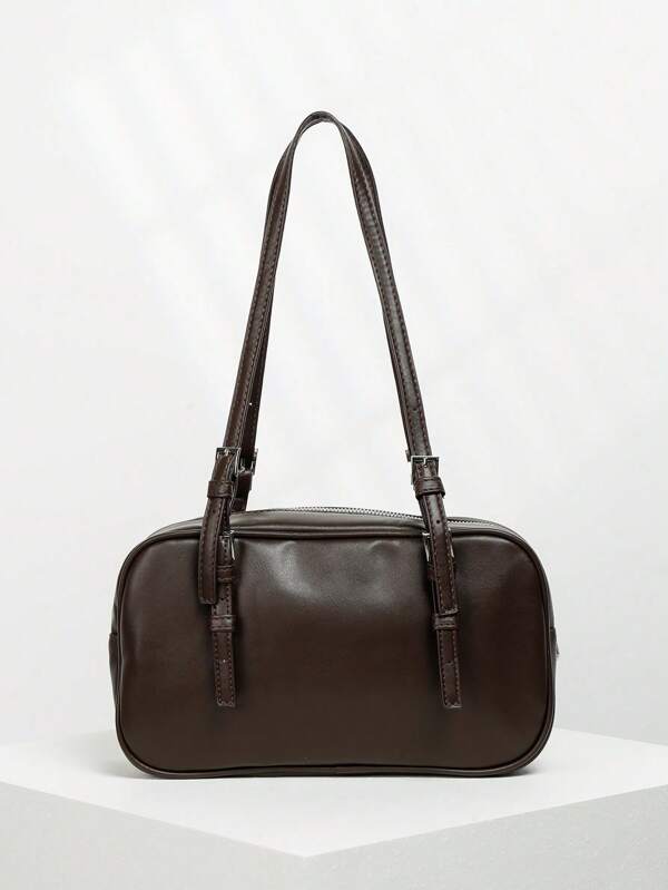 حقيبة إبط بولينج جديدة من الجلد الصناعي بطراز عتيق للخريف/الشتاء قطعة واحدة