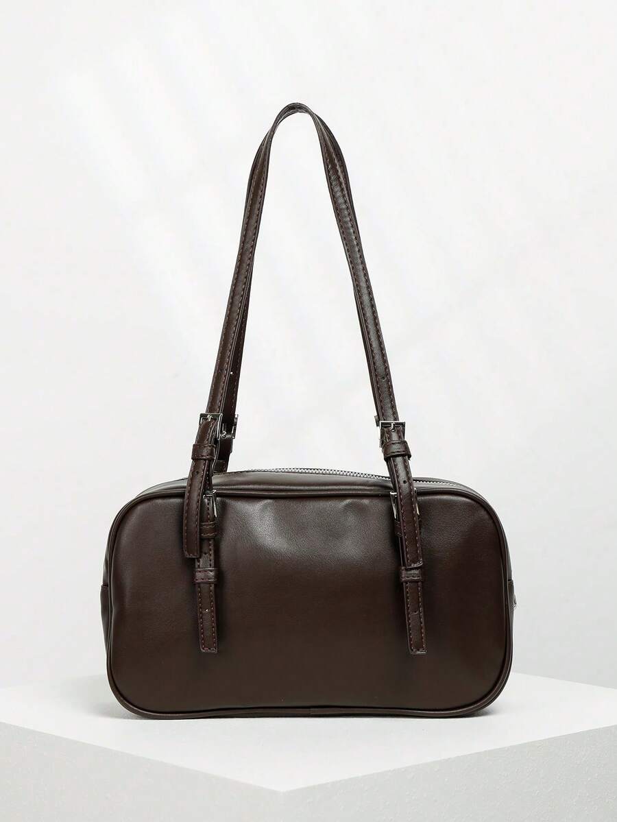 حقيبة إبط بولينج جديدة من الجلد الصناعي بطراز عتيق للخريف/الشتاء قطعة واحدة