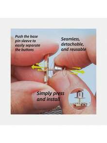 1对/2对蝴蝶扣金属束腰带，可调节腰部紧固件，无需缝纫，裤子腰围收紧器 - 彩色 - 查看 5