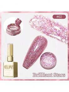 XEIJAYI 6Colors 15ml Brilliant Stars Crushed Gel Nail Polish,UV LED Soaking Nail Gel, Semi-Permanent, DIY Salon Quality Nail Art Gel - Multicolor - View 17