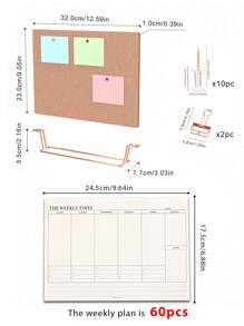 带支架的创意桌面留言板 - 办公室留言板、公告栏、照片展示墙、备忘录提醒展示、学校用品、返校
