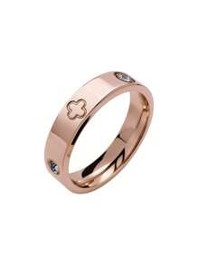 1枚18K镀金闪亮方形钻石戒指，不锈钢材质，防水防褪色，适合日常佩戴、派对、母亲节礼物