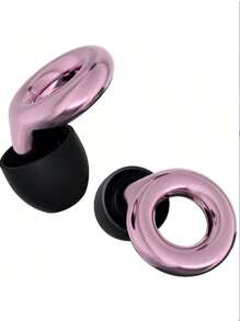 1. Electroplated Earplugs, Silicone Material, Concert Earplugs, High-Fidelity Hearing Protection With Noise Reduction, Suitable For Work And Noise Sensitivity, Equipped With Storage Box + 4 Pairs Of X, S, M, L Noise-Reducing Earplugs