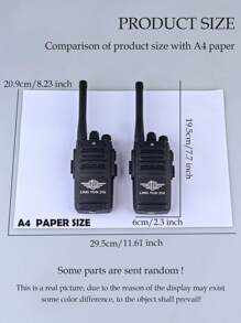2pcs Electric Walkie Talkies Toy, Indoor Outdoor Remote Wireless Intercom Game, Multi-Scene Educational Interaction, Gift For Boys Girls, Christmas Halloween, Accessories Random