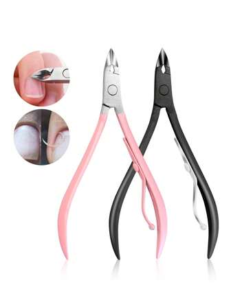 YUANDU 1pc Stainless Steel Nail Clippers For Thick Nail & Ingrown Toenails, Toenail Clippers For Men, Women, Seniors, Sharp Curved , Professional Pedicure Tool