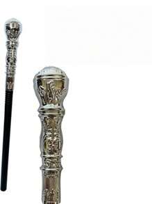 1 件万圣节成人角色扮演道具国王权杖巫师女巫法老魔杖权杖塑料表演权杖道具，手工吹制塑料工艺品（DIY 组装拼图玩具）万圣节