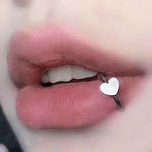 3PCS No-Piercing Fake Lip Ring – Hypoallergenic Titanium Steel Clip-On Lip Jewelry For Men & Women, Non-Pierced Lip Hoop, Fake Lip Piercing, Gothic Punk Accessories, Gift Idea - 銀色 - 查看 4