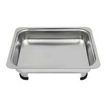 4pcs Chafer Pan Food Buffet Trays With Lid - Rectangular Chafing Dish Trays Buffet Tray Chafing Dish Food Warmer Rectangular Food Plate Stainless Steel - Silver - View 9