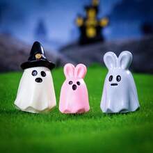 Creative Glow-In-The-Dark Mini Ghost DIY Kit: Miniature Halloween Decor, Desktop Ornament, Perfect For Festivals, Birthdays, And Halloween Gifts - Multicolor - View 4