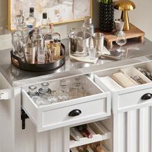 SoBuy Kitchen Storage Trolley Kitchen Cabinet Sideboard Kitchen Island With Stainless Steel Top W116 X D46 X H95cm FKW94-W - White - View 7
