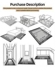 现代柔软地毯，适用于客厅、卧室、宿舍，涤纶长毛绒地毯，走廊地毯，家居装饰蓬松长毛地毯，浅灰色舒适地垫