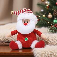 Minguan Nou Crăciun Decorațiune Desen Animat Moș Crăciun Păpușă Om de Zăpadă Figurină, Ornament Agățat pentru Bradul de Crăciun - Multicolor - Vizualizare 9