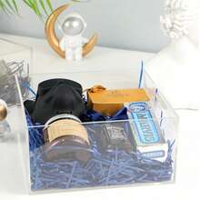 Caja de regalo de acrílico transparente con tapa y correa, caja de regalo de boda de alta gama, caja de regalo de cumpleaños, caja de caramelos utilizada para actividades decorativas, cajas de dinero, recuerdos de graduación, regalos de fiesta