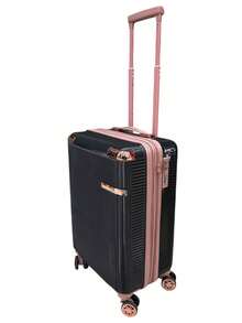 New Model Travel Suitcase!! With Anti-Theft Zipper! - Black and White - View 7