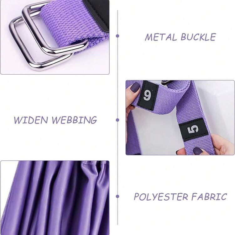 1 pieza Columpio de yoga aéreo, Hamaca de yoga resistente, Correa de estiramiento de yoga, Cinturón de fitness para cintura, espalda y piernas, Auxiliar para doblarse hacia atrás, Con anclaje para puerta, Ajustable en altura, Correa de estiramiento con presión en la entrepierna - Multicolor - Añade 5