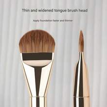 New Tongue-Shaped Foundation Brush - Ultra-Thin And Traceless Foundation - Flat-Head Foundation Brush - Special-Shaped Fan-Shaped Makeup Tool - Beauty Tool-Beauty Artifact,Travel,Travel Essential,Valentine's Day,Cheap,Travel Makeup Brush,Gifts For Women,Makeup Artist,Professional Complete Makeup Kit - Silver - View 4