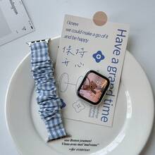 1条女士可爱印花弹力单环表带，兼容 38mm、40mm、41mm、42mm、44mm、45mm、46mm、49mm，时尚手链，可更换表带，适用于 Series 10、9、8、7、6、5、4、3、2、1、SE，发圈式腕带，智能手表配件，母亲节、父亲节、送给家人、朋友和返校学生的礼物 - 彩色 - 查看 15