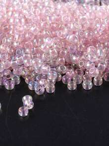 GO2CJBEADS 10克多色2毫米银线圆形洛可可玻璃种子珠，可DIY手链