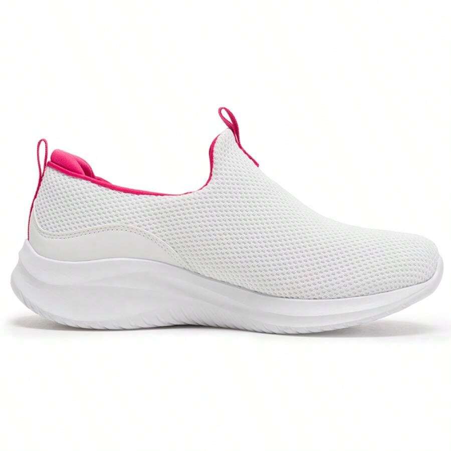 Skechers 女子休閒鞋 BOB'S SPORT 女士一腳穿休閒運動鞋 緩震耐磨舒適休閒鞋 117572-WHT - 白色 - 查看 1
