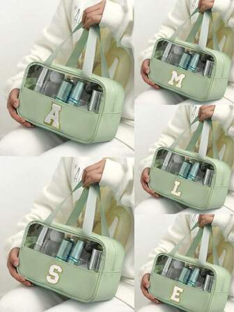 1PC Transparent PVC Toiletry Bag For Makeup Tools Letters Makeup Bag Water-Proof Portable Chenille Letter Zipper Make Up Organizer Minimalist Initial Letter Patch Travel Toiletry Bag For Women For Bathroom Monogram Wash Bag (Letter A~Z) Gift For Mom Beach Bag Beach Essentials Beach Towel Organizer Beach Accessories Beach Stuff Holiday Bag Holiday Essentials For Winter And Fall For Vacation Valentine's Day Bag, Makeup Bag, Cosmetic Bag, Makeup Pouch, Make Up Pouch, Make Up Bags,Makeup Bag,Make Up Bag,Makeup Bags,Cosmetic Bag,Makeup Organiser,Travel,Makeup Pouch,Bag,Vanity,Make Up Pouch,Travel Essentials,Pouch Bag,Make Up Bags,Bags,Travel Essential,Vanity Accessories,Small Makeup Bag,Makeup Pouch,Cosmetic Bag,Travel Essential,Large Capacity,Large Makeup Bag,Christmas Gifts,Pouch,Travel,Gifts For Women Travel Essential,Pouch,Clutch / Small Handbag, Makeup Organizer,Makeup Organize,Pouch,Brush Holder,Mini Pouch,Large Capacity Pouch