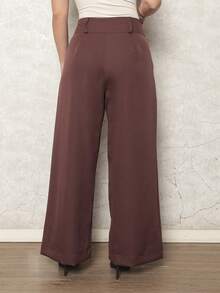 Simple Zipper Pocket Button - Rust Brown - View 5
