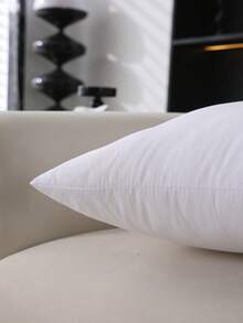 1pc White Modern Home Pillow Insert, Durable And Affordable Plush Polyester Fabric, High Elastic Cotton Filling, Soft And Comfortable, Sofa Cushion Insert, Living Room Home Use, Suitable For Living Room, Bedroom, Car, Christmas, Outdoor - White - View 3