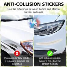 2 Pcs Car Bumper Protector Strip Carbon Fiber Car Front Rear Bumper Guard Protector Rubber Strips Universal Front Rear Corner Guard AntiCollision Strip For SUV Truck White
