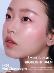 JUDYDOLL 薄荷紫丁香高光膏，焕彩多用途霜，高光膏，适合初学者，日常使用，约会，派对，化妆活动 - H03 Mint Champagne - 查看 4