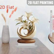 1/2 Pc, Acrylic Elegant Lily Decoration Accessory, Suitable For Living Room, Bedroom, Study, Office Decoration, Home Decoration, Girl's Room Decoration, Gift For Friends, Christmas Decoration, 2D