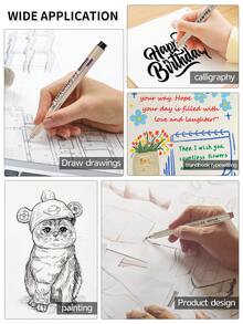 3 支/4 支/5 支绘画和艺术微型细线笔，绘图针笔适用于日记、线条画、漫画线、素描和水彩画艺术用品