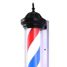 41'' LED Barber Pole Light Classic Style,Hair Salon Barber Shop Open Sign,Rotating Red White Blue LED Strips Hair Salon Sign Light,Waterproof Save Energy - 紅白色 - 查看 8